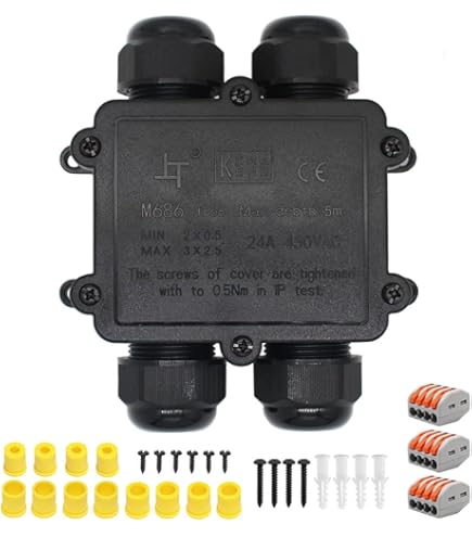 2-Way Waterproof IP68 Cable Connector – Secure & Durable