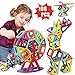 Produktbild ACTRINIC 108Pcs Magnetische Bausteine Set für Kinder-3D Regenbogen Magnetische Fliesen Magnetische Konstruktionsblock Kits Spiele Geschenk für Jungen Mädchen 3 4 5 6 7 8 Jahre Junge-Stärkere Magneten