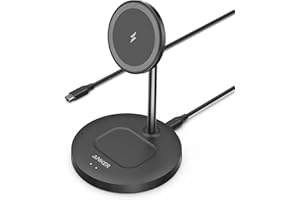 Anker Cargador Inalambrico iPhone, Cargador magnético PowerWave 2 in 1 Lite con Cable USB-C de 150cm, para iPhone 12/12 Pro/1