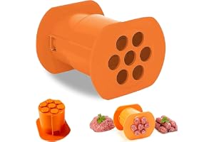 Cevapcici-press, köttbullsformare, orange 7-håls Hot Dog Maker-set