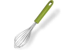 Fackelmann Frusta da cucina con manico in plastica riciclata certificata GRS, materiale parte funzionale in acciaio inox, dimensioni 32 x 7.5 x 7.5 cm