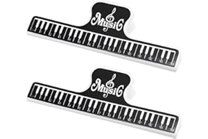 RAOPUZI Clips de partition de Musique, 2 Pièces Note de Musique Clips Page Support Clamp Plastique Outil de Fichier pour Piano Livre Pince Stationnaire pour Piano Guitare Violon Player