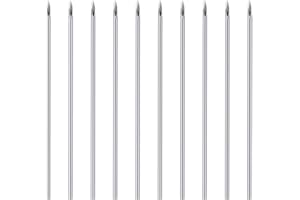 NIUSIMAN 20PCS Agujas de Piercing Mixtas, 12G 14G 16G 18G 20G Agujas de Piercing Huecas de Acero Inoxidable Desechables Estériles para Piercing de Nariz Septo Oreja Ombligo Pezón Lengua Labio Ceja