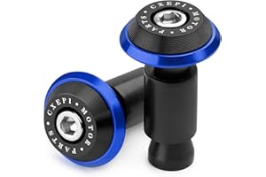 CXEPI Universel Moto vélo 7/8" 22mm Embout Guidon Handlebarre Grips Barre Bouchons d’extrémité,Bleu