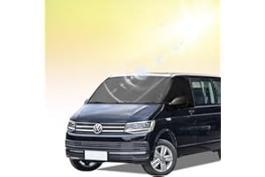 TAZZOR Housse de Pare-Brise Avant Oxford pour Pare-Brise de Voiture T5, Résistante au Gel, au Soleil, aux UV, aux Intempéries et à l'eau, 100% D'ombre