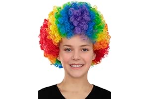 Funidelia | Peruk clown regnbågsfärgad för flicka och pockje Clowner, Circus, Originella och roliga - Accessoarer för barn, accessoarer för maskeraddräkter - Flerfärgad