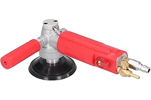 Fdit 4 Inch Wet Stone Polisher/Grinder, 3 Speed, Dust-Free, Air Powered, Red, Stone/Marble/Concrete