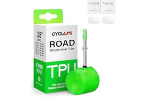 CYCLAMI 38g Chambre à Air TPU Ultra Légère De Vélo De Route 700 x 18 23 25 28 30 32c Valve Française 45mm/60mm/80mm mm Lot De 1/2…