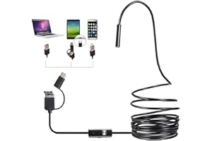 SDFLKAE Endoscope 3 en 1 USB/Type-C 1200P Caméra d'inspection HD étanche avec 6 lumières LED réglables pour téléphone, tablette, PC, ordinateur de bureau (taille : 1,5 m)