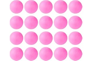 FFDHWU 20 Pink Table Tennis Balls, 40mm, Plain, No Logo, Training, Beginner