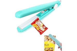 AOMiGT Mini Selladora de Bolsas, Sellador de Bolsas de Plastico, Mini Máquina de Sellado Térmico Portátil, Portátil de Mano Sellador Térmico para Comida Almacenamiento