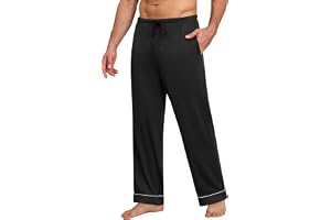 Ekouaer Bekväma pyjamasbyxor för män, sommar, pyjamasbyxor, lätta och andningsbara nattkläder med fickor S-XXL