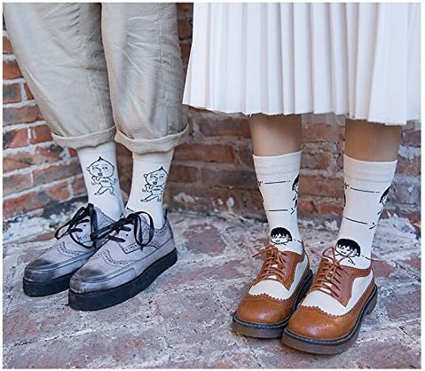 2 Double cotton personalized couples long socks autumn and winter super warm and stylish creative women and men and socks, all code, small ?