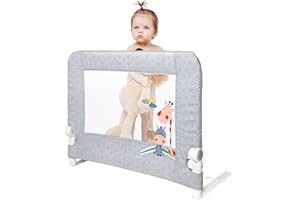 Interbaby Barierka bezpieczeństwa dla dzieci łóżko składane 90 cm | Bariera dla dzieci w wieku od 18 miesięcy do 5 lat | Łatwa instalacja poręcz łóżka dla dzieci, bezpieczne, kompatybilne z łóżkiem