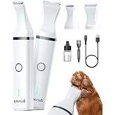 Oneisall 2in1 Pfotentrimmer für Hunde Katze, Ganzkörper, Micro-USB-Ladung | 2 Geschwindigkeitsstufen, 2h Laufzeit, ISCC CPF-z