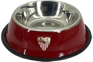 CYPBRANDS Sevilla Fútbol Club, Comedero y Bebedero para Perros, Dimensiones de 22 cm, Producto Oficial Sevilla Fútbol Club, Color Rojo (CyP Brands)