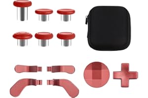YUNMGALH Thumbsticks D-pads Paddles Trigger Buttons Replacement for Elite Series 2 Model1797 & Elite Series 2 Core Controllers (12 IN 1 Red)