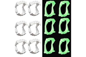 ZELAITE 12 Stücke Halloween Vampir Zähne Werwolf Fake Zähne Zombie Kids Vampire Teeth Erwachsene Vampire Fangs Halloween Kostüm Halloween Schminke Werwölfe Gebiss (B)