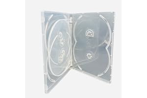 Vision Media Boitier DVD CD Multi Très Transparent 6 Sens Tranche 14mm (Lot de 10pcs)