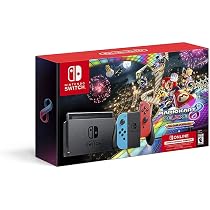 Nintendo Switch with Neon Blue & Neon Red Joy-Con + Mario Kart 8