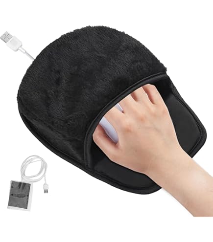 EUPXRHY Verwarmde muismat handwarmer, verwarmd bureau pad met 3 verwarmingsniveaus en timer, voetwarmer onder bureau groot bureau vloermat leer warm bureau, blauw, 60 x 36 cm