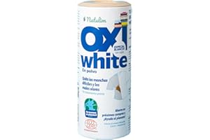 Natulim Oxi White - Polvo Blanqueador ECO - Potenciador de Lavado Efecto Blanqueante Sin Lejia - Quitamanchas dificiles Ropa Blanca - Respetuoso con el Medio Ambiente - Elimina malos olores 500gr