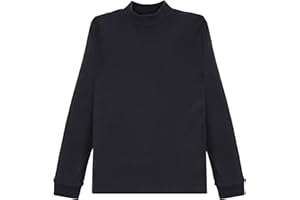 Ellepi Chemise de sous-vêtement Thermique pour Enfants à col Haut et à Manches Longues, Couleurs Unies