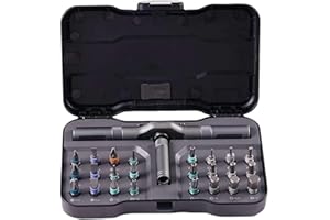 WMOOL 24 in 1 Multi Bit Ratchet Wrench Screwdriver Set With Magnetic Screwdriver Bits, Detachable T Ratchet Handle