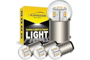 Ruiandsion LED-lampa BA15D 6 V varmvit 1130 1142 1176 3014 12SMD ersättningslampor för bakljus för bilar, släpvagnar, båtar o