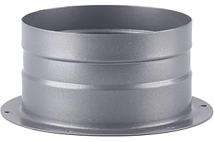 AZITICY Verbinder Lüftungsrohr Rundkanal Rohr Anschlussflansch - 100mm Lüftungsanlage Kanal Verbindungsstück aus Metall Wandflansch Montage Rundrohr für Lüftungssysteme (Modell B / 100mm)