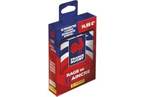 Panini Rugby Equipe de France-Rage de Vaincre Boîte Métal 12 Pochettes + 3 Cartes Edition Limitée, 004729TINSF