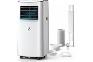 JYMIPA Air Conditioning Unit, Portable Air Conditioner with 4-in-1 Cooling & Fan & Dehumidifier & Sleep Mode Function, Air Conditioners with Digital Display & Remote Control, 24H Timer for Room up to 215 ft