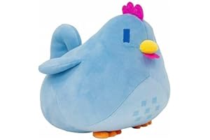 KUKUSHINING Stardew Pluszowy Kurczak, Kura Hodowlana Wypchane Zwierzęta Pluszowe Miękka Figurka Lalka Zabawka Poduszka Dla Fanów Graczy Prezenty Dla Dzieci(Blue)