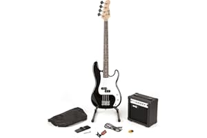 Kit basso RockJam Full-Size con amplificatore, accordatore, supporto e borsa