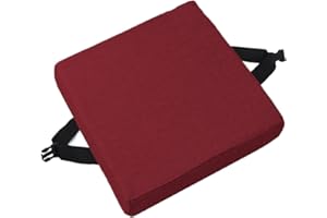 EN AyuL Hocker-Stuhlkissen, Sitzkissen-Matte, rutschfeste Schnalle, quadratischer Stuhlhocker, Kissen für Garten, Büro, Schule, Terrasse, Bistro (40 x 40 x 5 cm, rot)