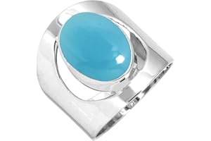 Jeweloporium 925 Sterling Silber Handgemacht Ring for Frau 10x14 Oval Edelstein Costume Silber Schmuck for Gift (99110_R)
