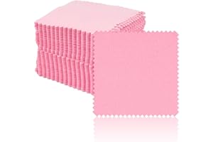 NYXSEAT Lot de 30 chiffons de nettoyage pour bijoux en argent et argent (8 x 8 cm, rose), Tissu