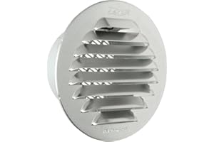 La Ventilazione GTAP80R Griglia Tonda da Incasso, Alluminio, 80 mm