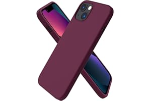 ORNARTO Kompatybilne z iPhone 13 etui 6.1, smukłe, płynne silikonowe 3 warstwy w pełni pokryte miękkie żelowe gumowe etui pokrowiec 6,1 cala - czerwone wino