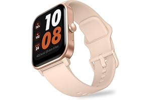 OCTANDRA Ignite VeryFit 1.8" Alexa Built-in Bluetooth Answer Call Smart Watch HR Heart Rate Blood Oxygen Saturation Sleep Monitor Step Counter Fitness Tracker Watches for Men Women (IDW01 BT) (Pink)