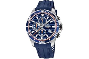 Festina Reloj Hombre Deportivo - Cronógrafo - Movimiento de Cuarzo - Reloj Analógico Hombre con Correa de Caucho - Resistente al Agua 10 ATM - F20370 - Special Prices
