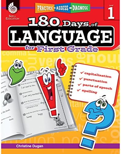 180 Days: Reading, Vocabulary/Language for 1st Grade Practice Workbook for Classroom and Home, Cool and Fun Practice Created by Teachers: Practice, Assess, Diagnose (180 Days of Practice)