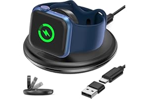 QIBOX Ladegerät Kompatibel mit Apple Watch Ladekabel iWatch Ladestation, USB C & USB A Tragbares Kabelloses Magnetisches Kabel Dock Kompatibel mit iWatch Series 8 7 6 5 4 3 2 SE & Ultra 49mm