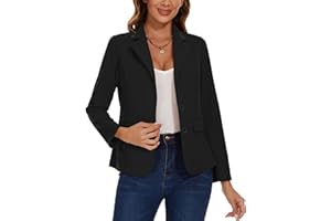 MINTLIMIT Womens Blazer Suit 2 Buttons Jacket Blazers Notched Lapel Casual Classic Long Sleeve Workwear Flap Pockets Front Lined