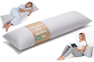 Side sleeper kudde med överdrag Bomull 40 x 145 cm - komfort kudde sömn kudde side sleeper kropp kudde sid sov kudde