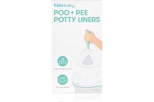 Frida Baby Poo + Pee Potty Liners | Anti-fuite, super absorbant, sacs pour urinoir | S'adapte à la plupart des chaises pour pot pour un nettoyage facile