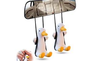 SSYANG 2 Stück Duck Auto-Rückspiegel-Anhänger，Süße Swinging Duck Car Cute Swing Duck Car Pendant Interior Süße Schaukel-Ente Dekor Auto，zum Innenrückspiegel Charms Spiegel Zubehör Lustige Geschenke