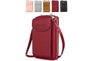 VDSOW Piccolo borsa a tracolla da donna in pelle portafoglio porta Custodia per cellulare con tracolla con fessura per carte, borse a tracolla per cellulare Portamonete regalo per ragazze festa della mamma