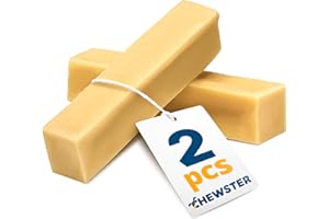 Snacks para Perros CHEWSTER - Huesos de Queso masticables - Chuches de Larga duración elaboradas con Leche Natural (246 g, Juego de 2, Talla XL)