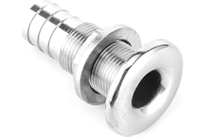 Ladieshow Thru Hull Drain,Yacht Drainage Fittings 3/4" 316 Stainless Steel Boat Water Drainage Fittings Plug